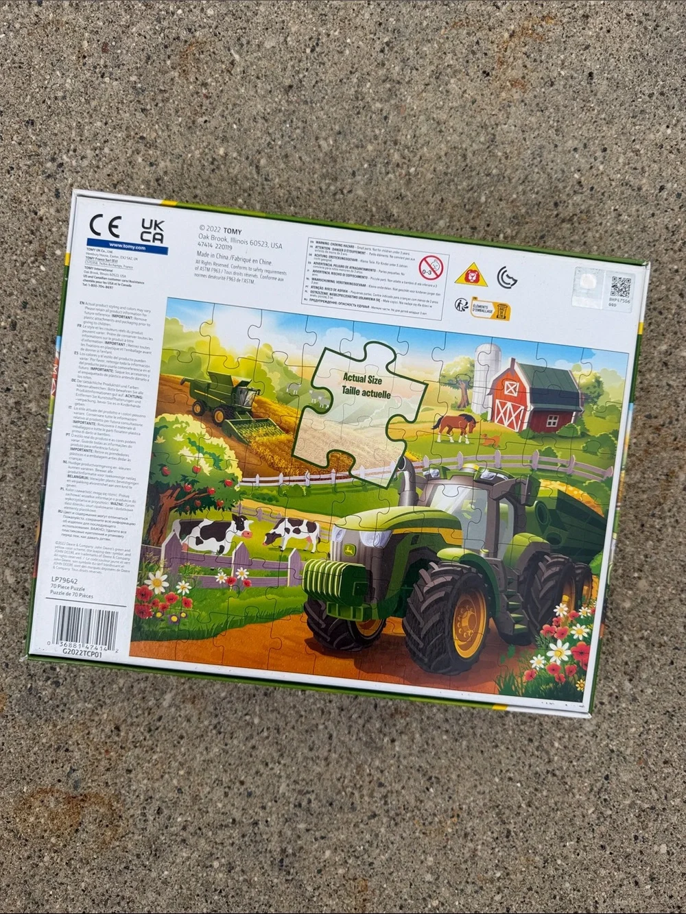 John Deere Green and Yellow Farm Tractor 70-Piece Kids Puzzle